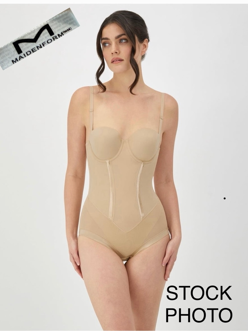 Maidenform Beige Strapless Sculpting Bodysuit